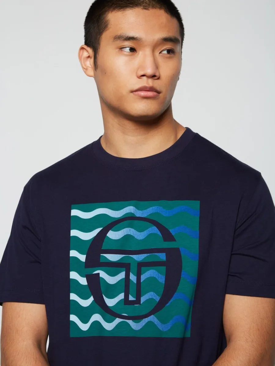 Sergio Tacchini Veloce T-Shirt- Maritime Blue New