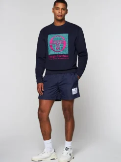 Sergio Tacchini Warp Crewneck- Maritime Blue