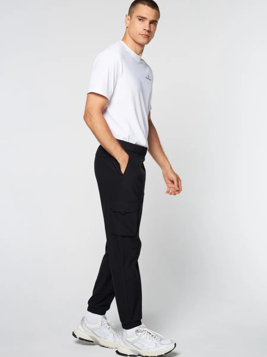 Sergio Tacchini Woven Cargo Jogger Pants- Black Outlet