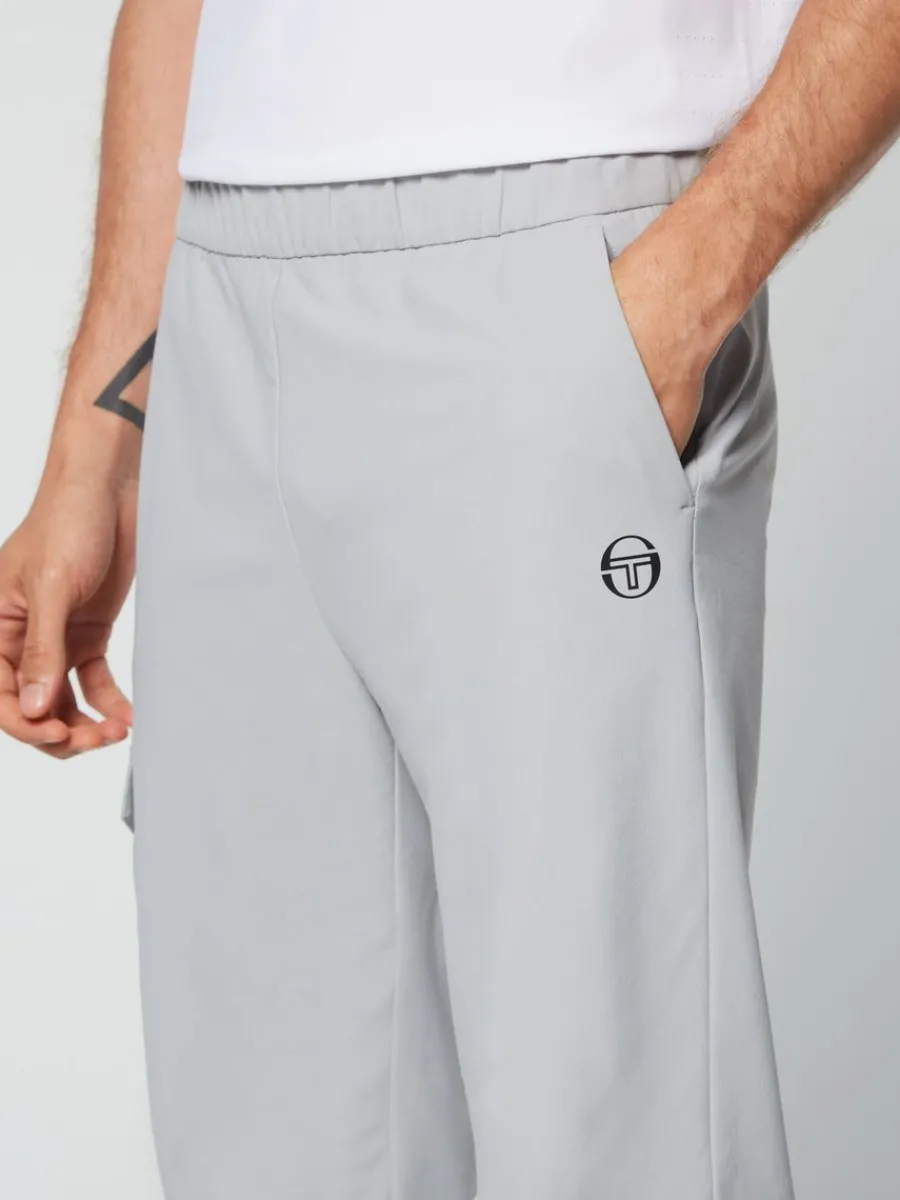 Sergio Tacchini Woven Cargo Jogger Pants- Heather Grey New