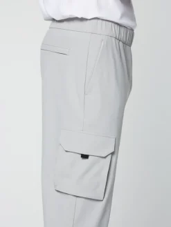 Sergio Tacchini Woven Cargo Jogger Pants- Heather Grey New